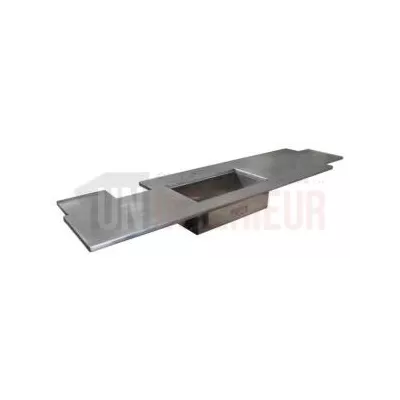Ensemble plan en zinc et crédence en zinc avec découpe - Zinc classique