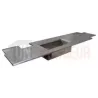Ensemble plans de travail en zinc avec intégrations - Zinc classique