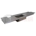 Ensemble plans de travail en zinc avec intégrations - Zinc classique