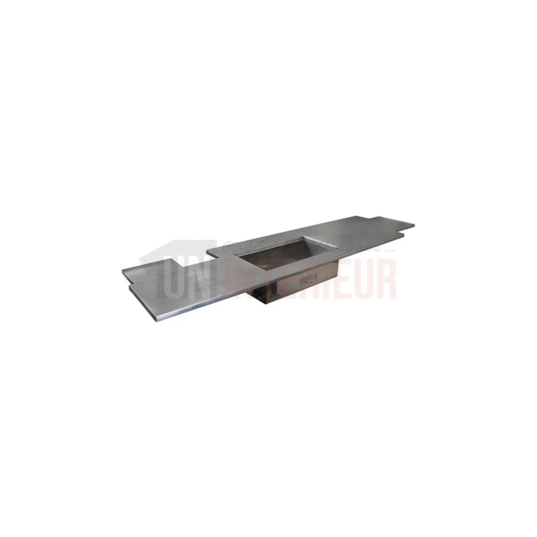 Ensemble plans de travail en zinc avec intégrations - Zinc classique