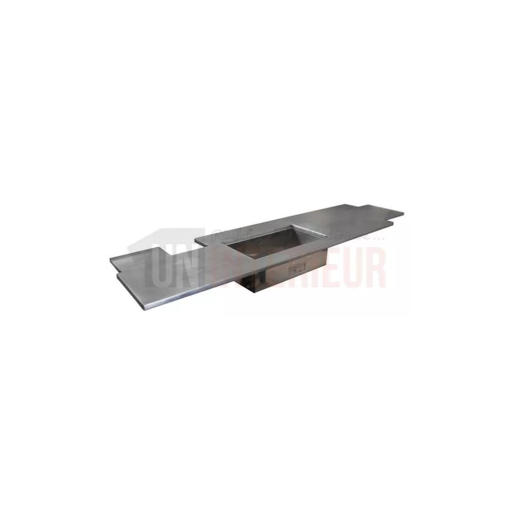 Ensemble plans de travail en zinc avec intégrations - Zinc classique