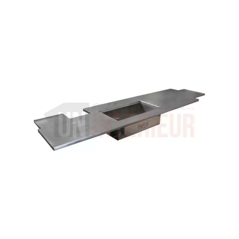 Ensemble plans de travail en zinc avec intégrations - Zinc classique