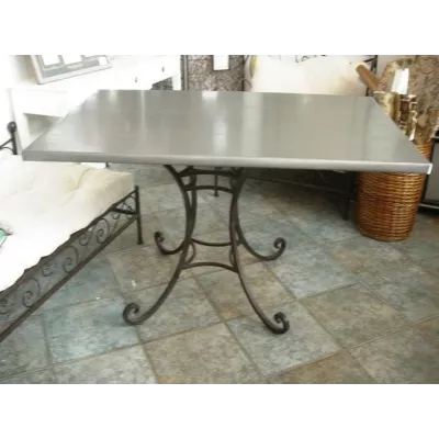 Plateau de table en zinc de cuisine - Zinc classique