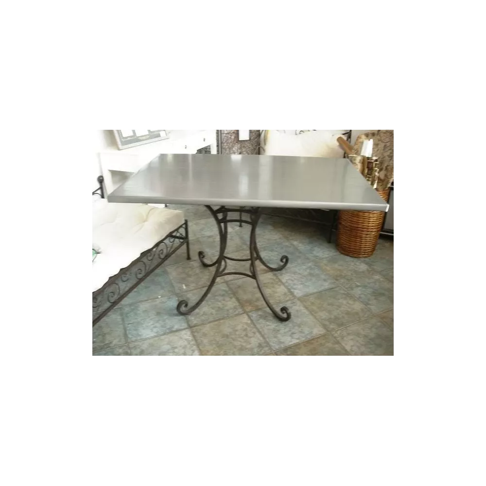 Plateau de table en zinc de cuisine - Zinc classique