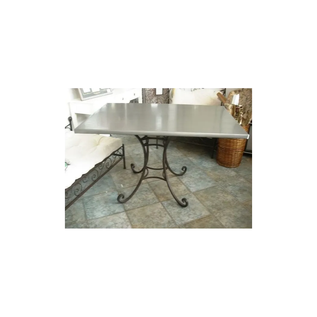Plateau de table en zinc de cuisine - Zinc classique