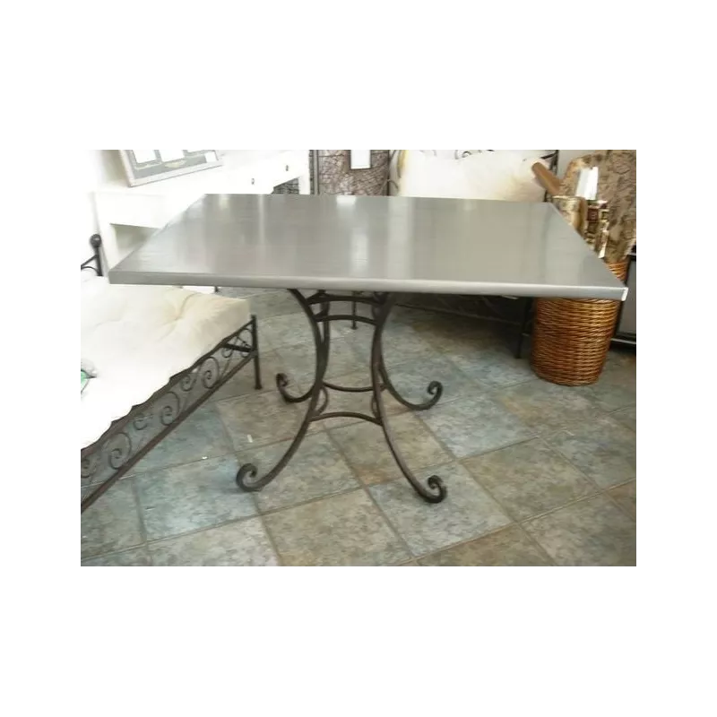Plateau de table en zinc de cuisine - Zinc classique