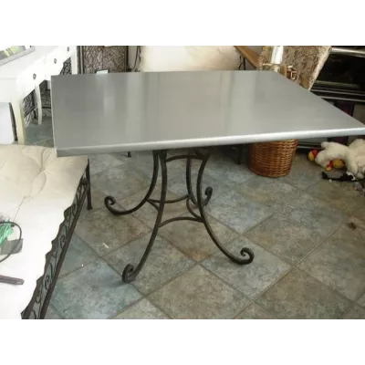 Plateau de table en zinc de cuisine - Zinc classique
