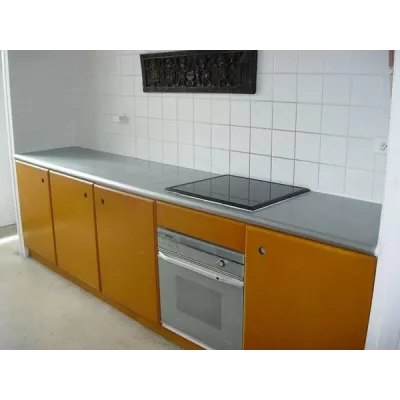 Plan de travail en zinc cuisine avec intégration plaque cuisson - Zinc classique