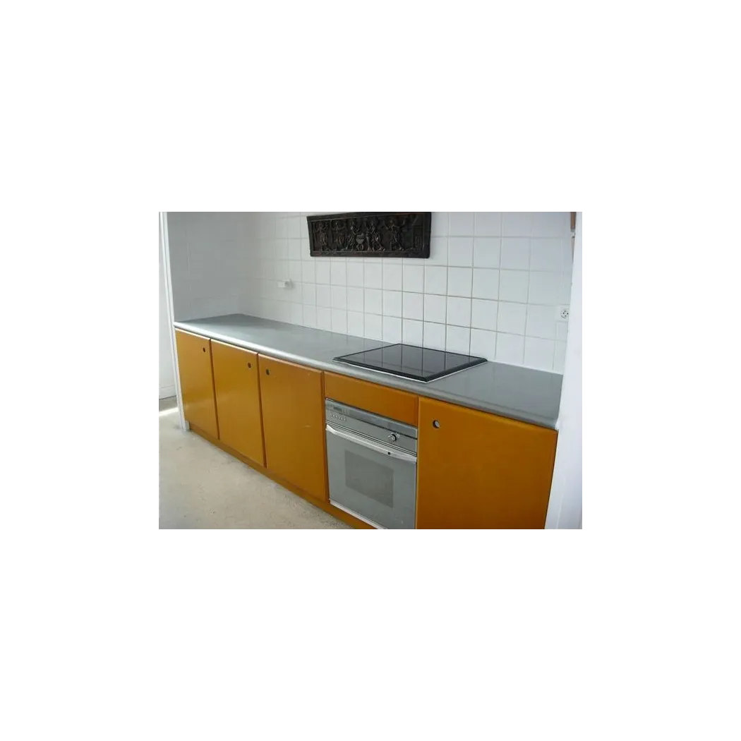 Plan de travail en zinc cuisine avec intégration plaque cuisson - Zinc classique