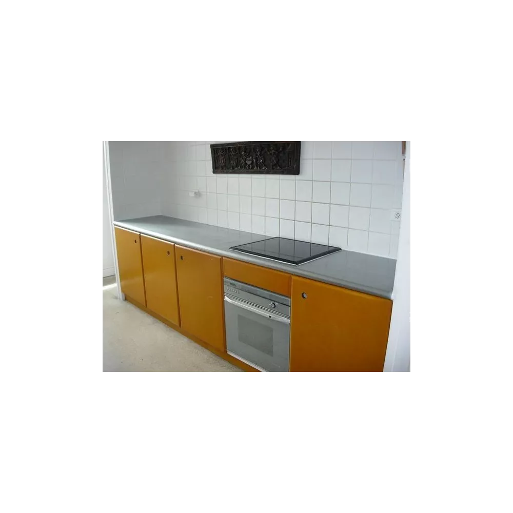 Plan de travail en zinc cuisine avec intégration plaque cuisson - Zinc classique