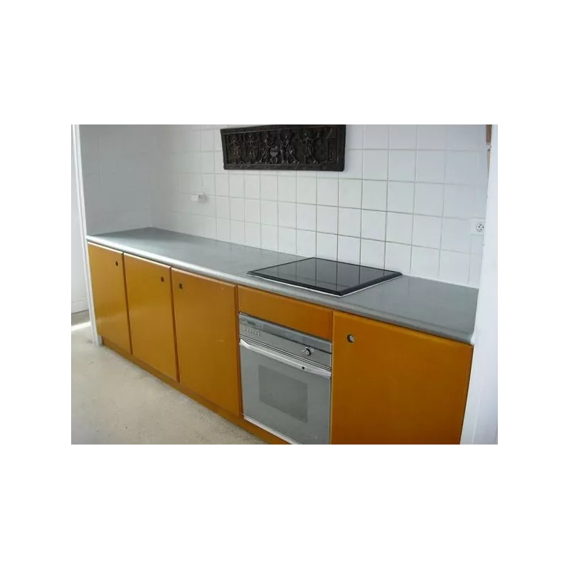 Plan de travail en zinc cuisine avec intégration plaque cuisson - Zinc classique