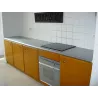 Plan de travail en zinc cuisine avec intégration plaque cuisson - Zinc classique