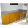 Plan de travail en zinc cuisine avec intégration plaque cuisson - Zinc classique