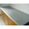 Plan de travail en zinc cuisine avec intégration plaque cuisson - Zinc classique
