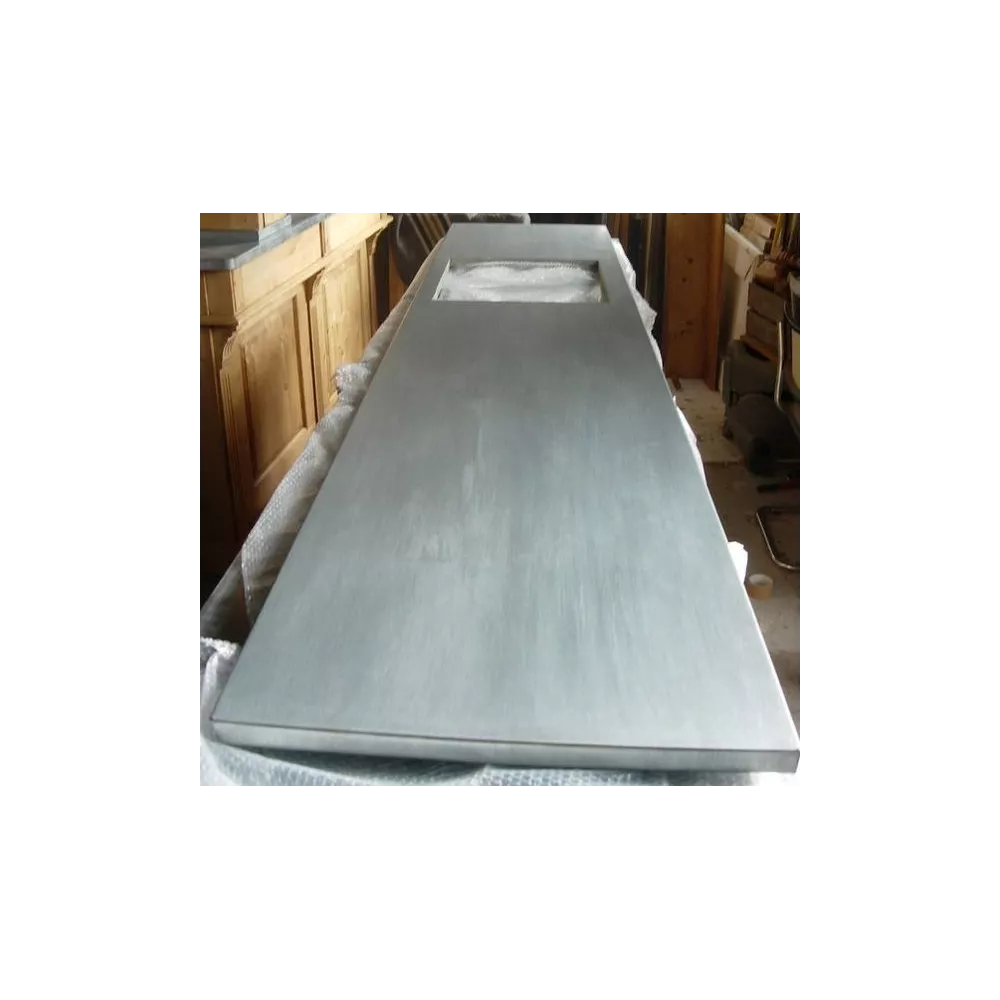 Plan de travail de cuisine en zinc - Zinc classique
