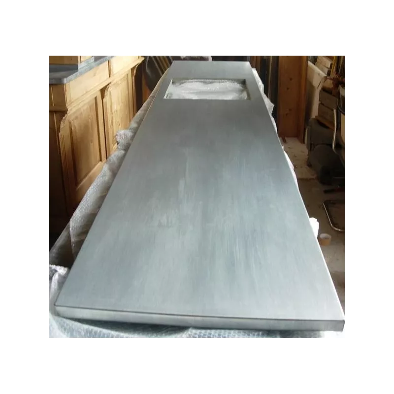 Plan de travail de cuisine en zinc - Zinc classique