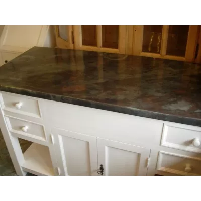 Plateau en zinc pour meuble de salle de bain - Zinc d'art