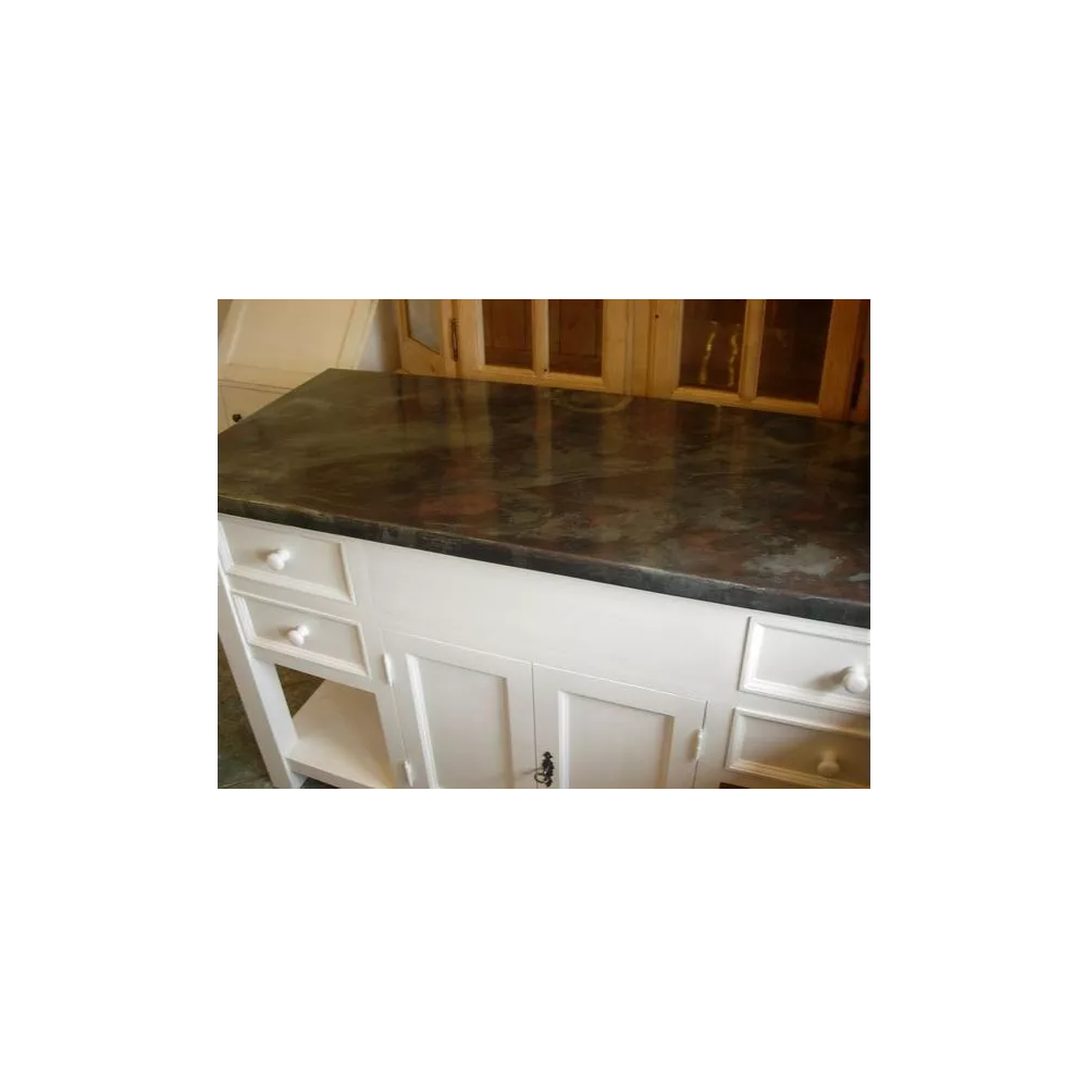 Plateau en zinc pour meuble de salle de bain - Zinc d'art