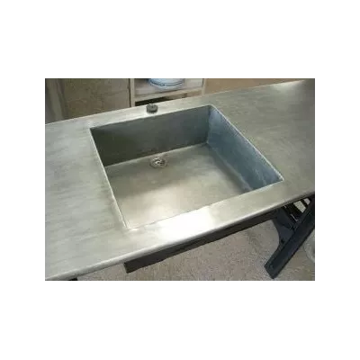 Plateau en zinc pour meuble de salle de bain - Zinc d'art