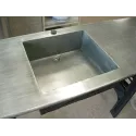 Plan de travail de cuisine en zinc avec évier en zinc - Zinc gris anthracite