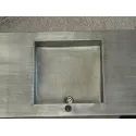 Plan de travail de cuisine en zinc avec évier en zinc - Zinc gris anthracite