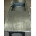 Plan de travail de cuisine en zinc avec évier en zinc - Zinc gris anthracite