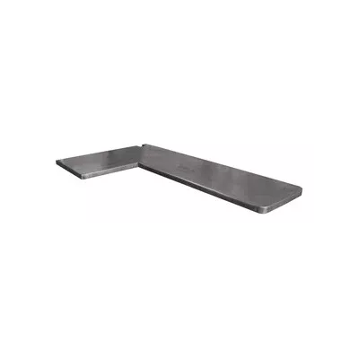 Comptoir zinc en chêne 120cm (95cm de haut) avec plateau zinc - Chester