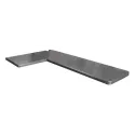 Plan de travail en zinc patiné - Zinc gris anthracite