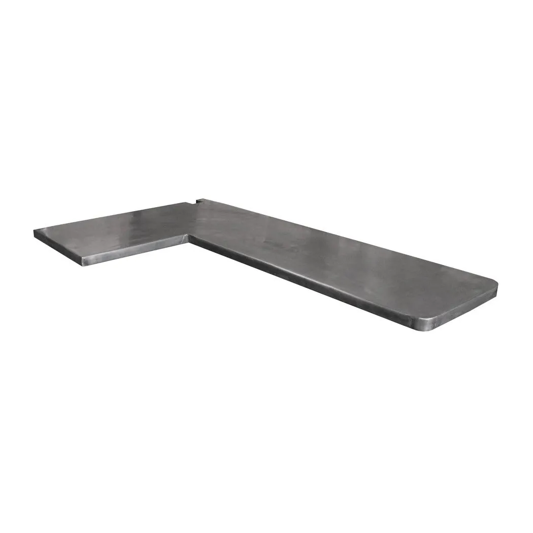 Plan de travail en zinc patiné - Zinc gris anthracite