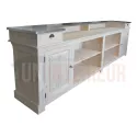Grand comptoir de bar professionnel en pin massif 360cm - Chester