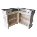 Bar d'angle 140cm x 140cm en pin massif - Chester