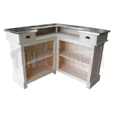 Bar d'angle 140cm x 140cm en pin massif - Chester