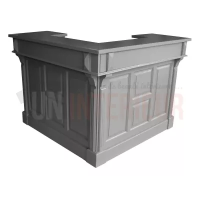 Bar d'angle 140cm x 140cm en pin massif - Chester