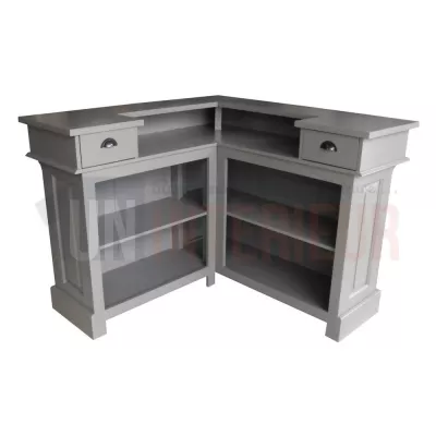 Bar d'angle 140cm x 140cm en pin massif - Chester