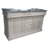 Bar chêne massif avec plateau zinc ou chêne 160cm - Chester