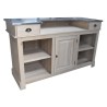 Bar chêne massif avec plateau zinc ou chêne 160cm - Chester