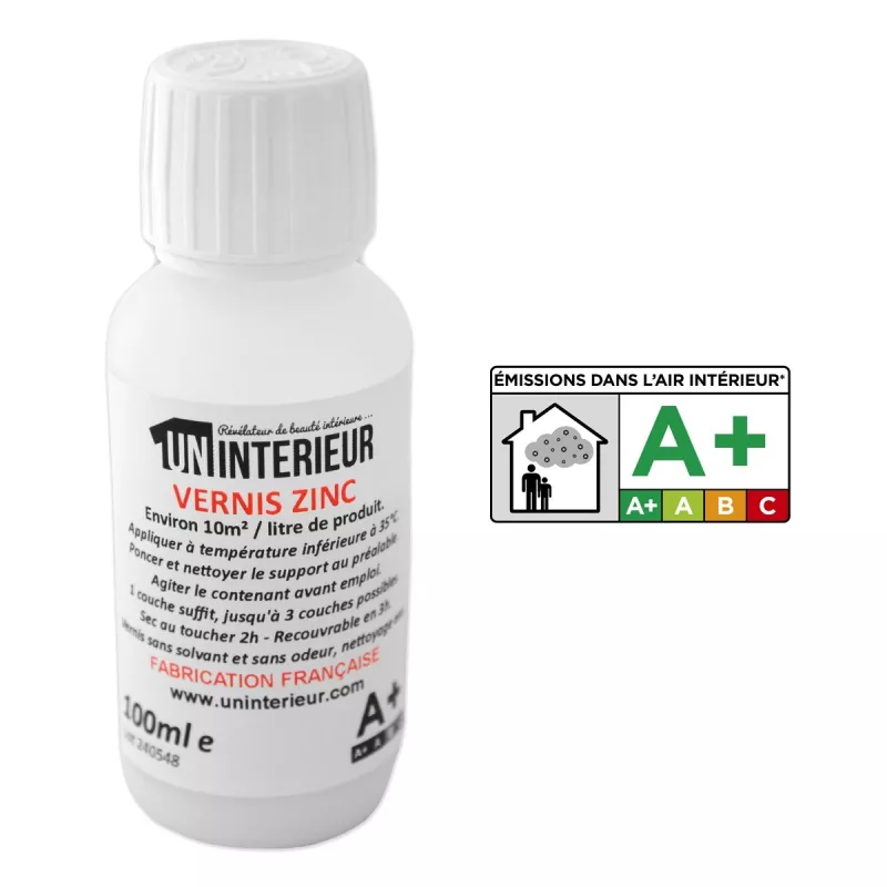 Vernis zinc protecteur environnement alimentaire sans solvant et sans odeur A+