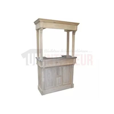 Comptoir de bar professionnel CHR en chêne massif 240cm - Chester