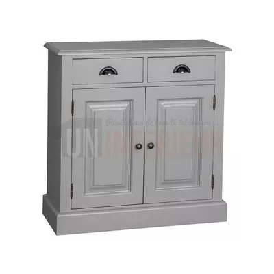 Comptoir ou fond de bar anthracite en pin massif et chêne 140cm - Chester