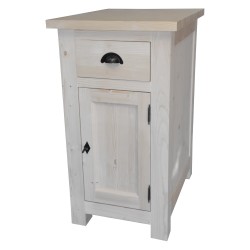 Petit rangement de cuisine 1 tiroir et 1 porte en pin massif - Straight