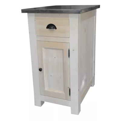 Petit rangement de cuisine 1 tiroir et 1 porte en pin massif - Straight