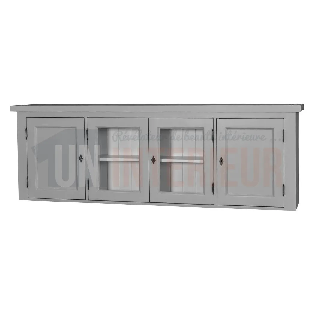 Grand placard en pin massif 4 portes - Straight