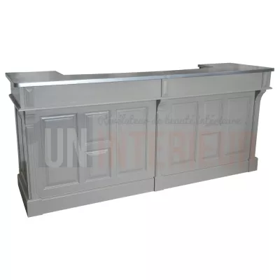Grand comptoir de bar de 240cm en pin massif - Chester