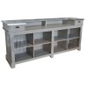 Grand comptoir de bar de 240cm en pin massif - Chester