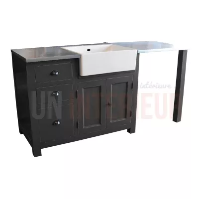 Meuble évier et lave vaisselle sur-mesure 180cm