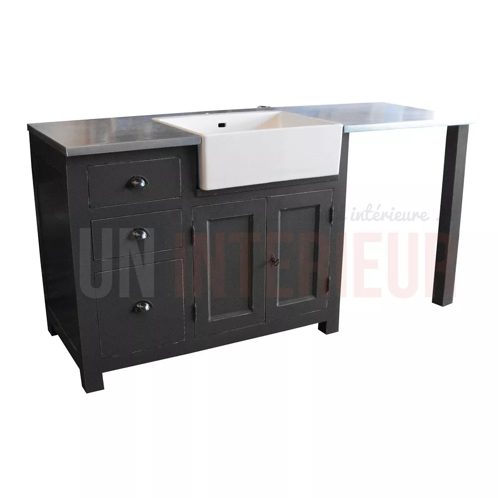 Meuble évier et lave vaisselle sur-mesure 180cm