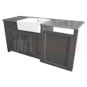 Meuble évier et lave vaisselle sur-mesure 180cm