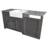Meuble évier et lave vaisselle sur-mesure 180cm