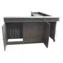 Bar sur-mesure en pin massif 308cm avec retour en L