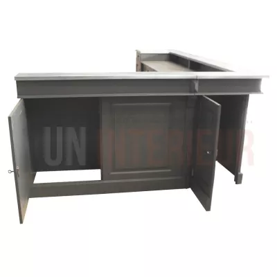 Bar sur-mesure en pin massif 308cm avec retour en L